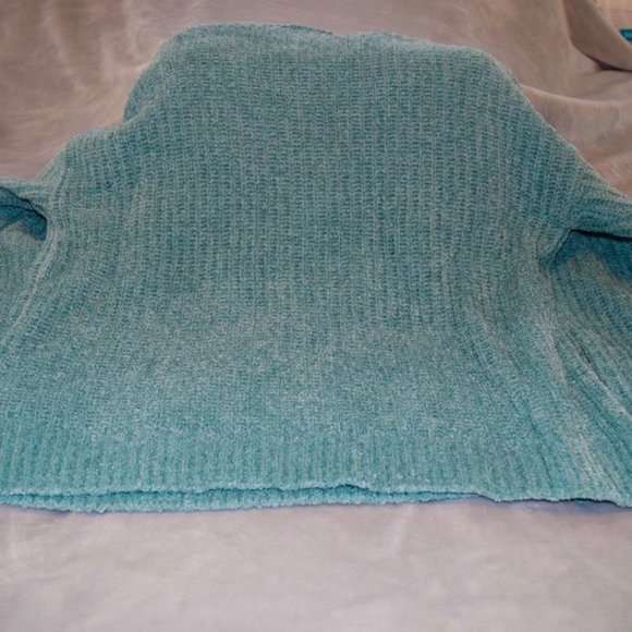 Lucky Brand Chenille Baby Blue V Neck Sweater S New Without Tags - Picture 5 of 5